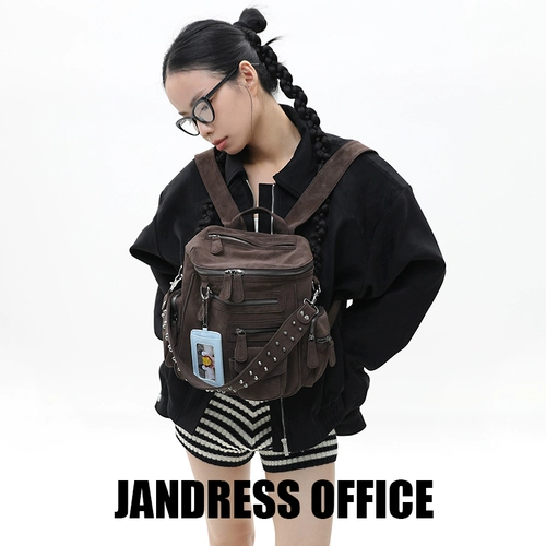 Цензура / оригинальный Lis Lincoln Suede Brown Wild Mailalard Pocket Rivet Motorcycle рюкзак