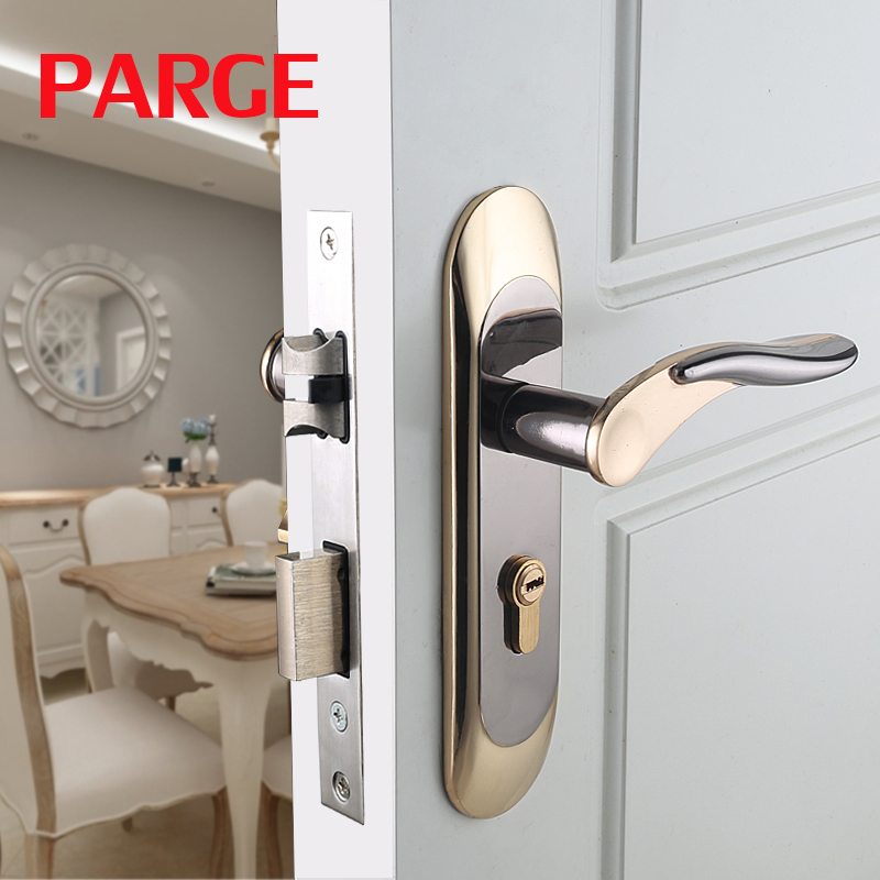 Door Lock Home Universal Modern Light Lavish Indoor Door Bedroom Room Toilet Wood Door Machinery Mute Handle Lock-Taobao