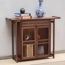 Buddha Niche with door Caixin Cabinet God Throne Home New Chinese Solid Wood Buddha Statue of Guanyin worshipping with a small shrine to the table