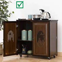 Removable Tea Table Home Small Tea Table Tea Table Side Cabinet Solid Wood Tea Tea Burning Kettle Integrated Tea Water Rack Cabinet