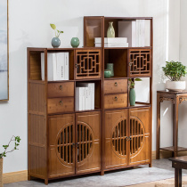 New Chinese Zen Antique solid wood Duobaoge Tea antique display cabinet Tea room Bogu rack Tea shelf partition