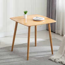 New Chinese style simple milk tea shop with small apartment simple solid wood square table Nanzhu square table table combination