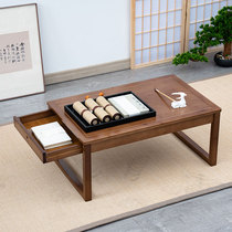 Chinese style floating window tea table short table rug small table Nan bamboo small tea table tatami simple window sill balcony sitting area