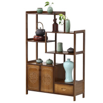 Solid wood living room tea rack Bedroom storage Bogu rack Multi-layer tea cabinet Tea rack Tea storage rack Simple Chinese style