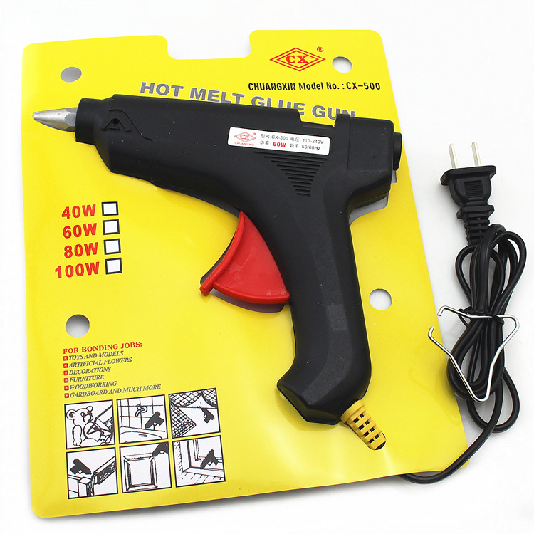Innovation card high power hot melt adhesive gun 100W to send adhesive strips 10