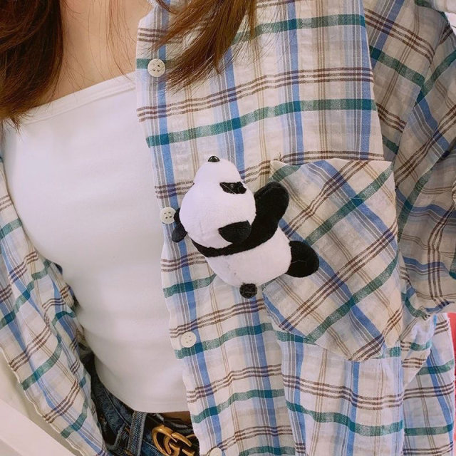 Panda brooch, doll ຂະຫນາດນ້ອຍ, ເຄື່ອງທີ່ລະນຶກການທ່ອງທ່ຽວຖານ Chengdu, pendant ງາມ, doll, ຖົງ plush, ອຸປະກອນ, pendant ສໍາລັບແມ່ຍິງ