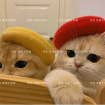 Macaron dog hat cat beret New Year pet trendy Bichon Teddy small dog baseball cap New Year