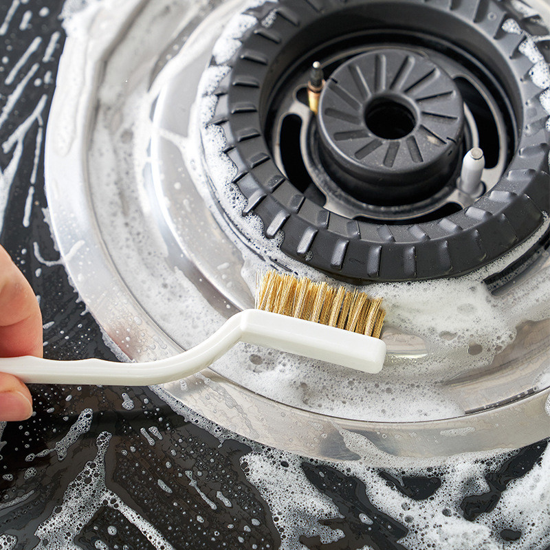 Japanese stainless steel cleaning brush housework kitchen dirt cleaning crevice brush pool gas stove table rust removal metal brush