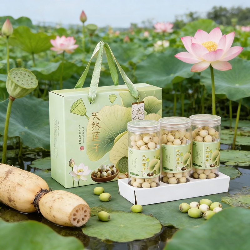 New Universal Packaging High-End Gold-Stamped Natural Lotus Seed Gift Box with Uv Coating, Transparent Two-Bottle Gift Box with Free Shipping New Universal Packaging High-End Gold-Stamped Natural Lotus Seed Gift Box with Uv Coating, Transparent Two-Bottle Gift Box with Free Shipping