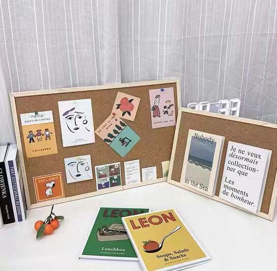 ins soft wood panel Remain board Hanging Simple Solid Wood Frame Plan Board Background Photo Wall Personality Creative Figure Nail Board