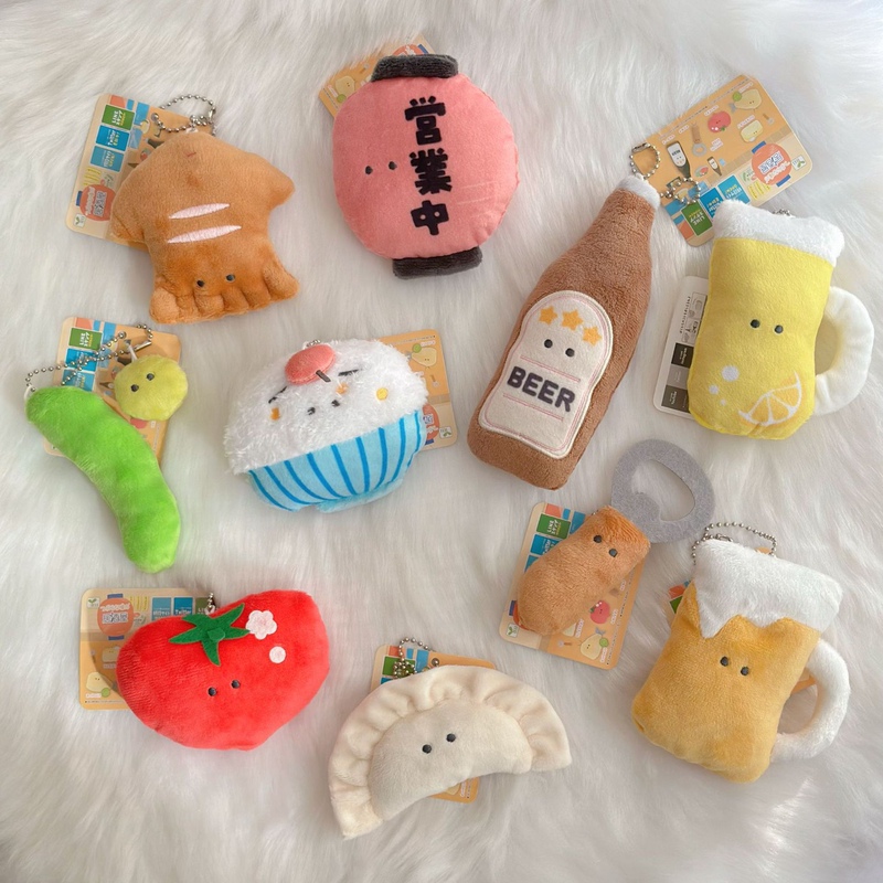 Gashapon Izakaya Series Plush Keychain Cartoon Cute Japanese Style Sushi Beer Rice Food Keychain Gashapon Izakaya Series Plush Keychain Cartoon Cute Japanese Style Sushi Beer Rice Food Keychain