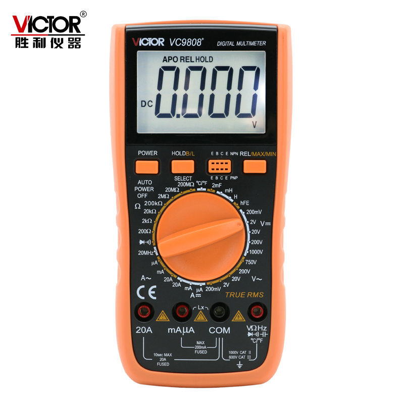Victory VC9808 high precision digital multimeter with capacitance frequency temperature inductance multi-meter