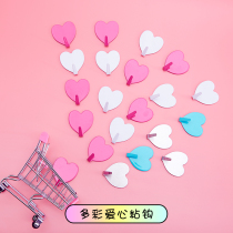 Nono love girl heart pink love viscose hook wall wall decoration sticky hook incognito nail-free strong