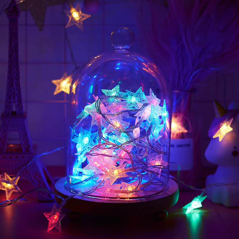 ins recommended LED star lamp copper wire lamp string round ball color lights Wedding Decoration Room Dorm Romantic selfida