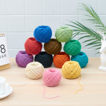 DIY natural handmade color hemp rope tag rope clip photo rope clip three strands of hemp rope weaving retro style