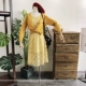ZZS0129 chỉ có phong cách CHIC. Khóa gỗ tự nhiên ~ áo len cổ điển mềm mại áo len mùa thu