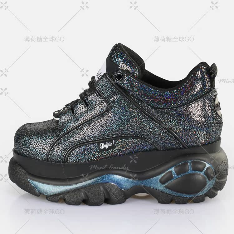 Buffalo London Metal Color Crack Pine Low - sole Low - gang with Female Skies