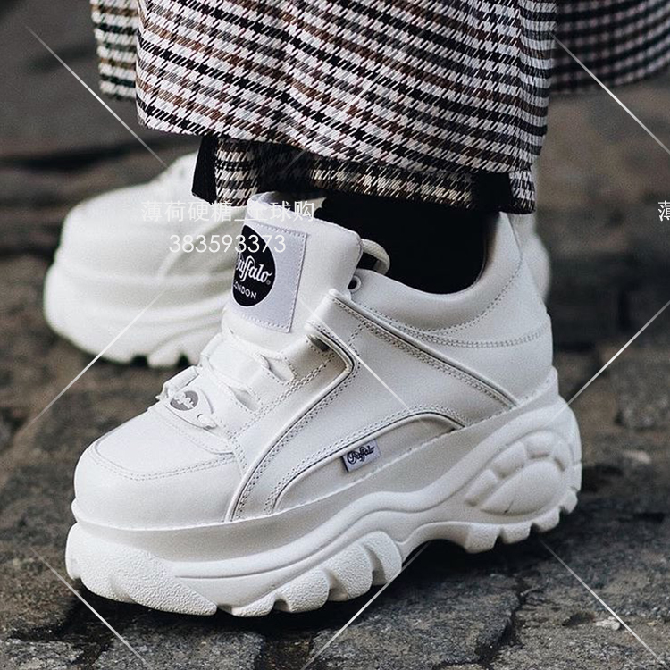 Buffalo London's same classic pine thick low - gang sports boy and girl white daddy shoes