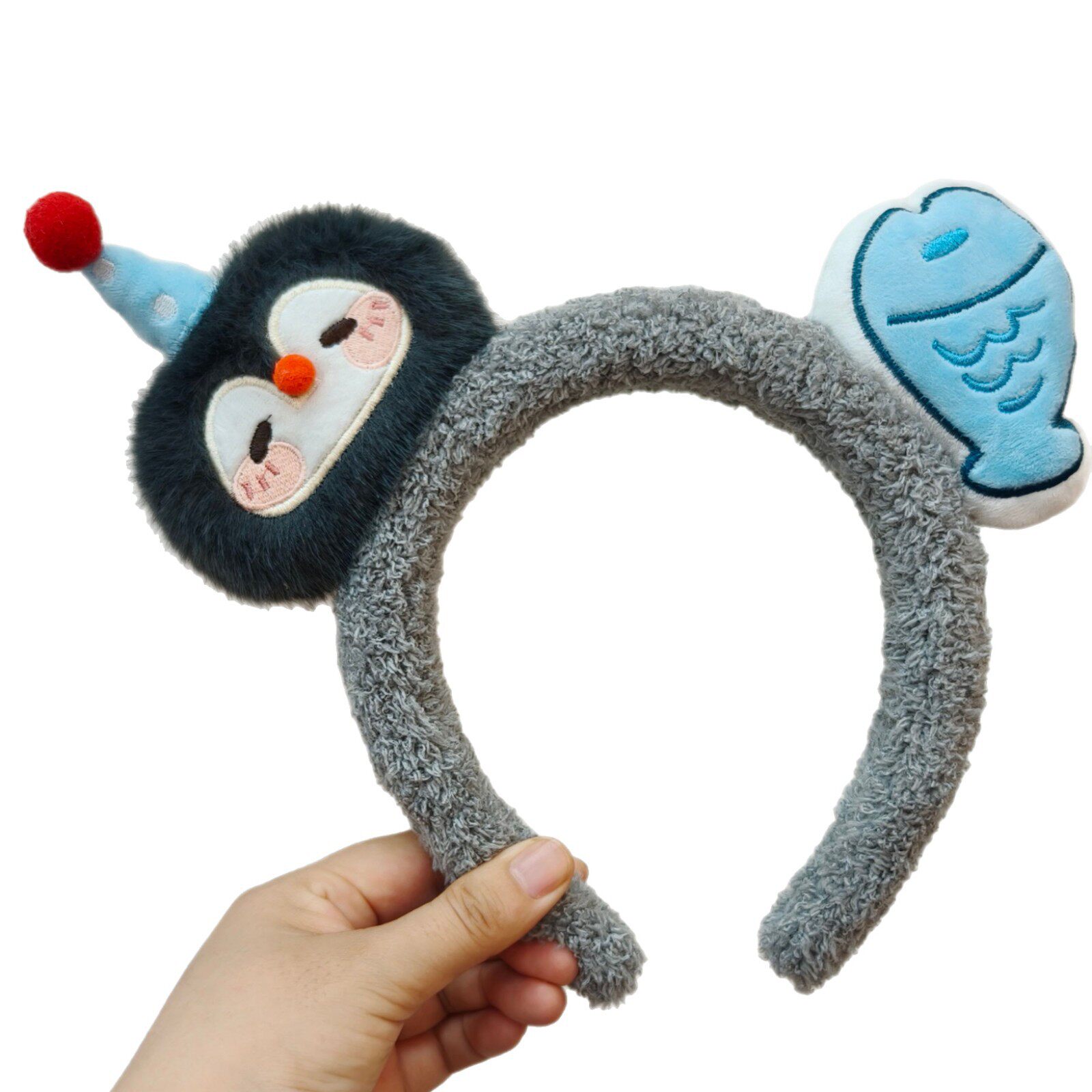 硬核实测！韩系企鹅小鱼发箍：萌趣外表下藏着“铁憨憨”实力？_假发发箍_淘宝美妆网