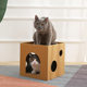 ເຈ້ຍ Corrugated cat naughty nest nest cat supply colorful cat villa cat toys hollow breathable claw-grinding cat house