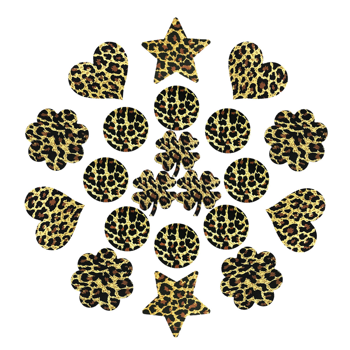 Disposable chest stickers satin satin BAO WEN plum-shaped heart-shaped five-pointed star sexy anti-light breathable nipple stickers