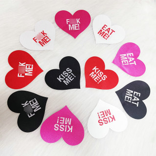 性感胸贴乳贴多色爱心印字KISSEAT一次性防走光时尚个性
