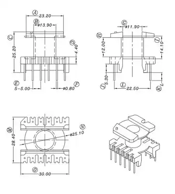 YT-3506 skeleton transformer core