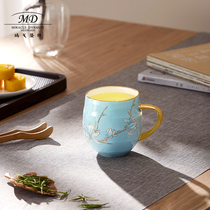 Margolonte Mug Xingyun Magnolia Open Milk Cup Breakfast Cup Home Office Ceramic Coffee Tea Cup