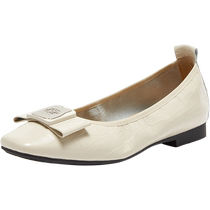 Bestu 2024 autumn shopping mall new style simple buckle square toe thick heel one-legged shallow mouth womens single shoes UHH01CQ4