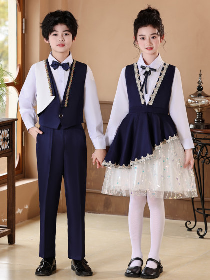 儿童合唱服演出服六一新款中小学生朗诵合唱团表演服装学院风礼服