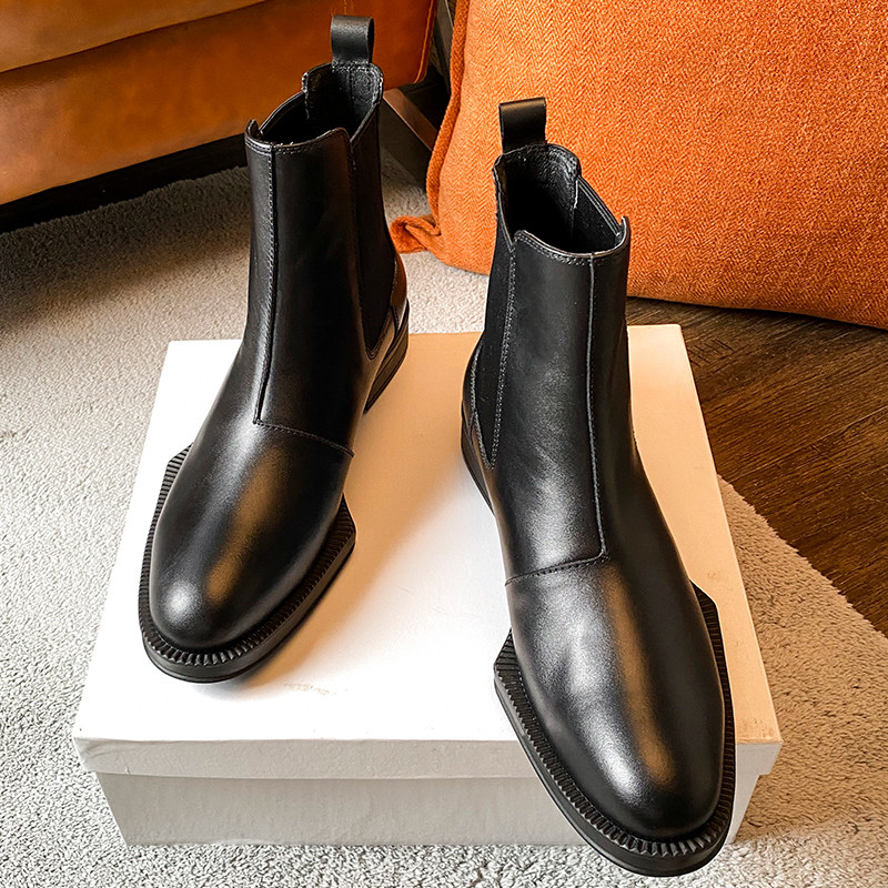 Chelsea boots man 2022 Spring new products heightening pointed leather shoes casual Martin boots Inn Business