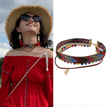 Seaside Holiday Collar Tide Brand Multi-Layer Necklace Bohemian Style Jewelry choker Vintage Ethnic Jewelry Women