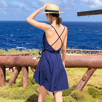 Beach dress small woman Sanya seaside holiday skirt summer 2019 new slim suspender dress short