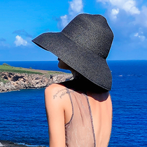 Miss Mosu seaside holiday hat beach hat female Bali basin hat Joker big brim hat sunscreen sun hat female