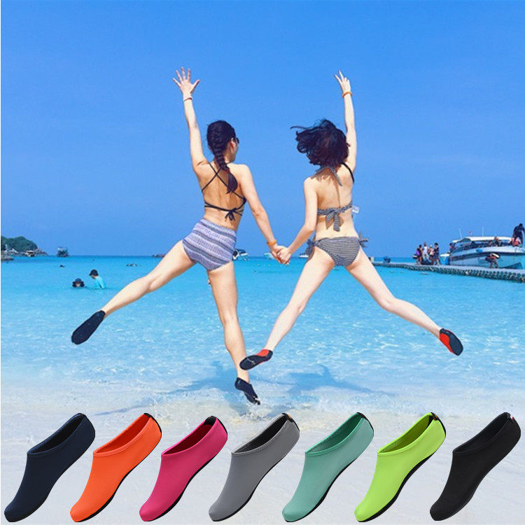 Miss Mo Su seaside vacation lovers beach shoes women and men swimming skin-tight diving shoes snorkeling shoes