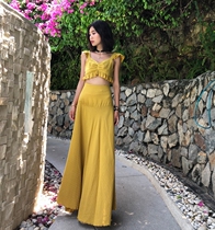 Seaside holiday suit Half body dress Two sets of beach dress Women Summer 2019 New Bohemian Holiday Wind Dress