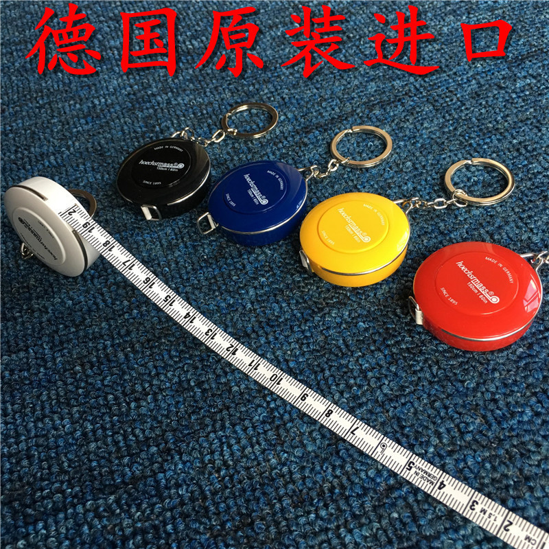 German import telescopic leather ruler key button Mini small curly size clothes soft ruler leather ruler three-walled 1 5 m measuring ruler 