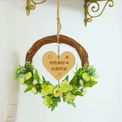 Business listed double-sided custom shop rose bouquet Garland home decoration door welcome home door number
