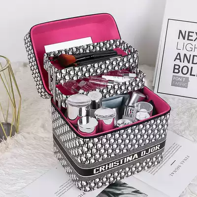 Cosmetic bag 2021 New Large Capacity women portable large cosmetics storage box storage box portable cosmetic case