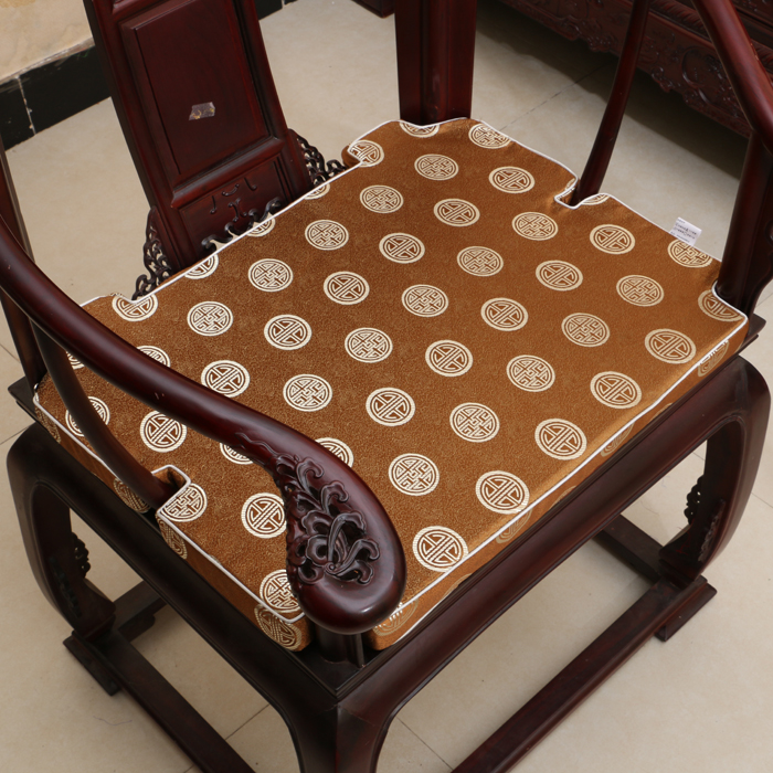 Giả cổ điển sofa gỗ gụ đệm gỗ rắn Trung Quốc đồ nội thất ghế đệm chính thức cung điện vòng tròn đệm dày tùy chỉnh bộ thảm trải ghế gỗ cao cấp dày không trơn