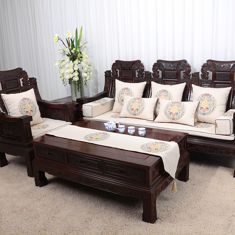 Yibi Xu mới Trung Quốc ghế giặt ghế sĩ quan mũ cổ điển sofa đệm đồ nội thất đệm bọt biển có thể được tùy chỉnh đệm ghế gỗ phòng khách