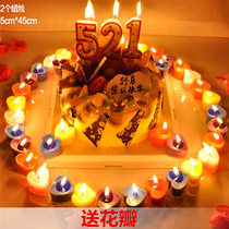 Candle heart-shaped candle romantic birthday apology small candle wedding festival confession courtship candle set