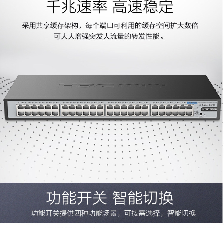 48-Port Gigabit Unmanaged Switch H3C S1248 48x RJ45 - Taobao product photo 7