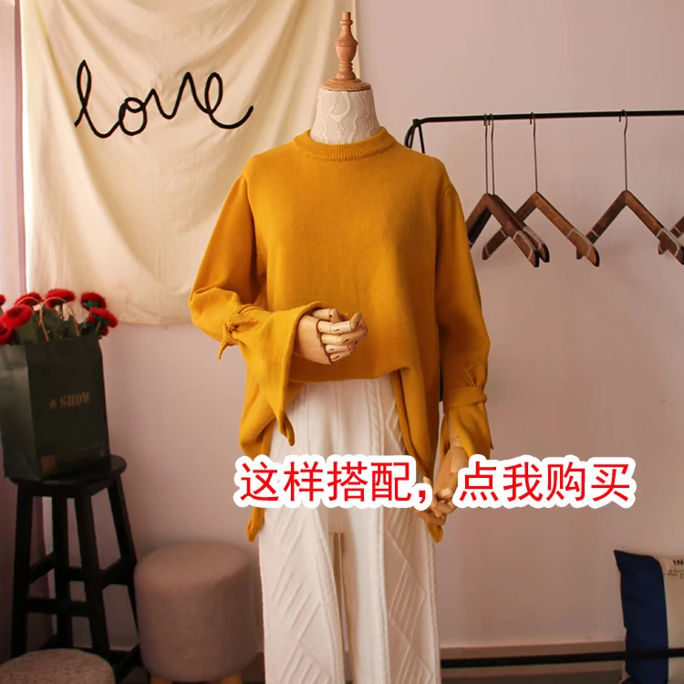 Thu đông 2018 mới dày 9 điểm quần harem size lớn là len mỏng đan cà rốt quần nữ chân giản dị