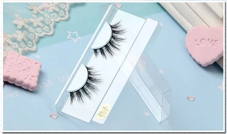 Một cặp lông chồn lông mi giả S08 Trang điểm châu Âu và Mỹ Kardashian với cùng một đoạn mô phỏng giai đoạn dày tự nhiên trên lông mi mi giả katun