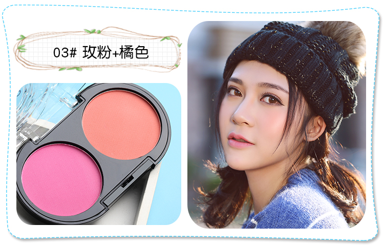 Hai màu nude trang điểm blush rouge sửa đổi mặt có độ bóng cao công suất sửa chữa hồng orange bright skin set trang điểm bột bền ... má hồng kem nars