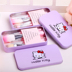 Bàn chải trang điểm Hello kitty 7 miếng phấn má hồng hộp sắt dụng cụ trang điểm cọ cọ cọ môi - Các công cụ làm đẹp khác lô cuốn tóc mái Các công cụ làm đẹp khác