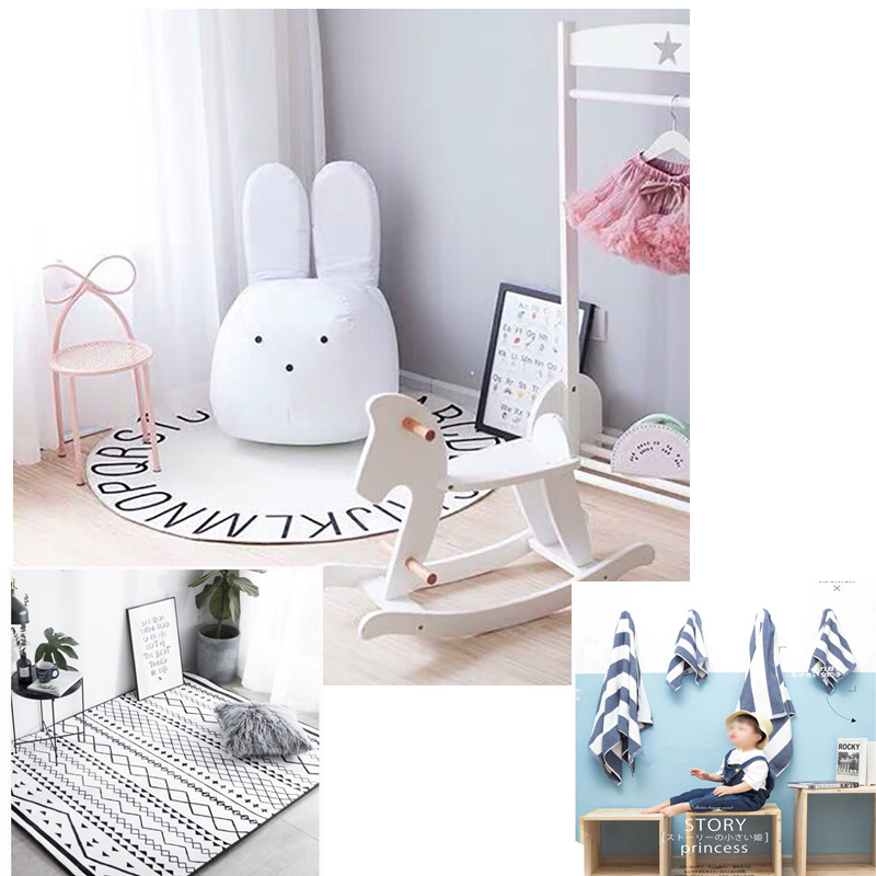 ins Northern European English alphabet blanket children's photography props creative mat decorated rabbit sofa