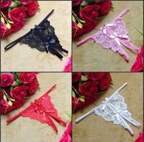 Sex lingerie file temptation sexy lace ladies sex underwear butterfly opening gear T pants thong