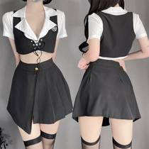 Forgotten all empty hot girl very short skirt short skirt shirt night field dress night club extreme clothes liquid top